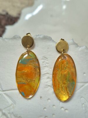 Boucles résine, peinture abstraite