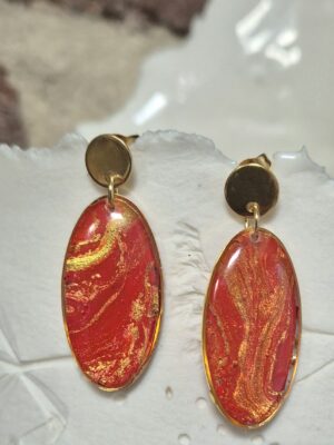 Boucles résine, peinture abstraite