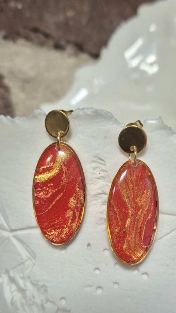 Boucles résine, peinture abstraite